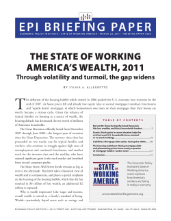 The State of Working America`s Wealth