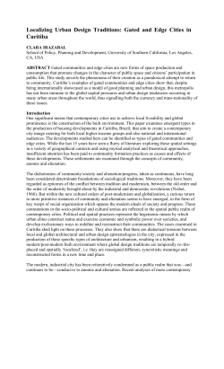 Localizing Urban Design Traditions: Gated and Edge Cities in Curitiba