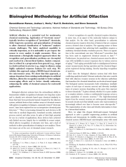 Bioinspired Methodology for Artificial Olfaction