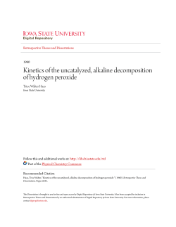 Kinetics of the uncatalyzed, alkaline decomposition of hydrogen