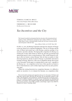Tax Incentives and the City