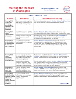Meeting the Standard in Washington
