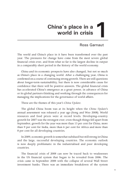 China`s place in a world in crisis 1