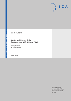 Ageing and Literacy Skills: Evidence from IALS, ALL and PIAAC