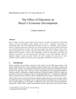 The Effect of Education on Brazil`s Economic Development