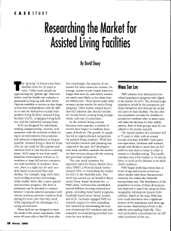 Researching the Market for Assisted Living Facilities