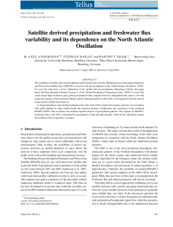 Satellite derived precipitation and freshwater flux