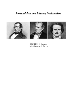 Romanticism and Literary Nationalism