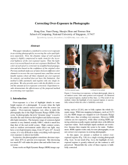 Correcting Over-Exposure in Photographs