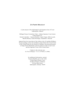Ex Parte Milligan - Robert H. McKinney School of Law