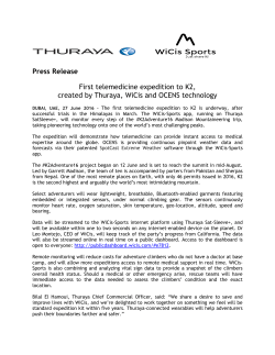 First telemedicine expedition to K2, created by - WiCis