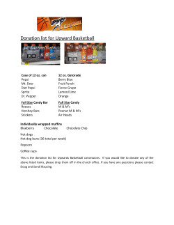 Donation list for Upward Basketball