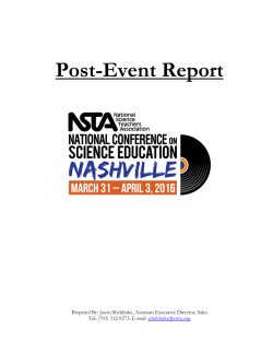 Post-Event Report - National Science Teachers Association