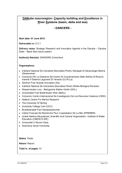 DANube macroregion: Capacity building and Excellence in River
