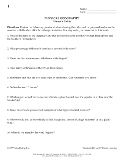 PHYSICAL GEOGRAPHY