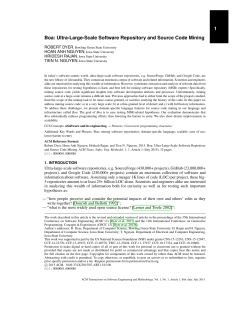 paper - Boa language and infrastructure