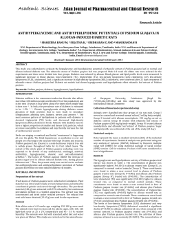 antihyperglycemic and antihyperlipidemic potentials of psidium