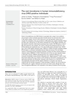(HIV)-positive individuals - Journal of Medical Microbiology