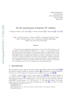 On the measurement of leptonic CP violation