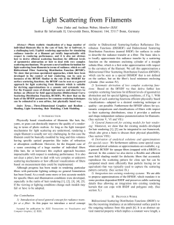 Light Scattering from Filaments