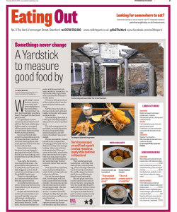 A Yardstick to measure good food by