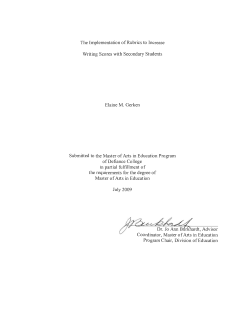 The Implementation of Rubrics to Increase Writing Scores with