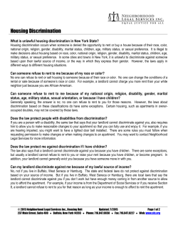 Housing Discrimination - Neighborhood Legal Services, Inc.
