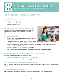 Health Information Management Technician