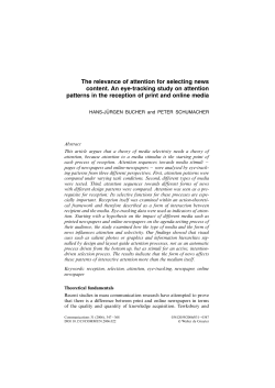 The relevance of attention for selecting news content. An