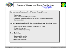 Surface Waves and Free Oscillations