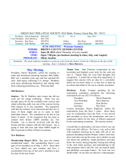 Green Bay Philatelic Society, June 2013