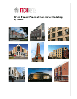 Brick Faced Precast Concrete Cladding