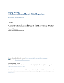 Constitutional Avoidance in the Executive Branch