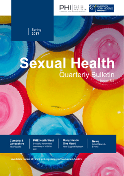 Sexual Health Quarterly Bulletin Spring 2017 The Spring issue of
