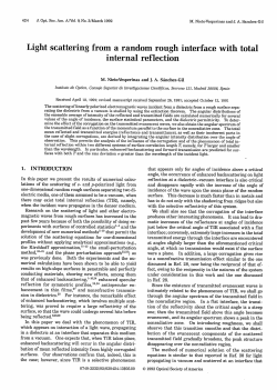 Light scattering from a random rough interface with total internal