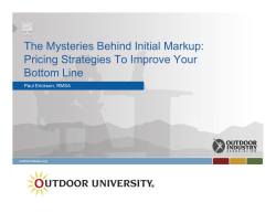 The Mysteries Behind Initial Markup: Pricing Strategies To Improve