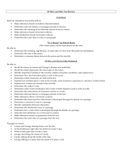 Of Mice and Men Test Review