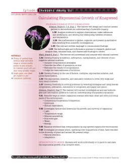 Calculating Exponential Growth of Knapweed