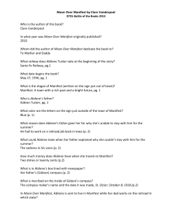 Moon Over Manifest by Clare Vanderpool Who is the author of this