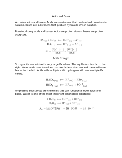Acids and Bases
