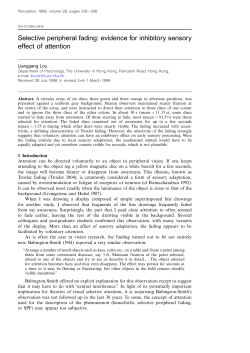 Selective peripheral fading: evidence for inhibitory sensory effect of