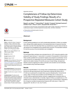Completeness of Follow-Up Determines Validity of Study