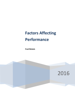 Factors Affecting Performance