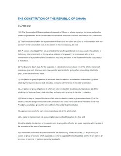the constitution of the republic of ghana