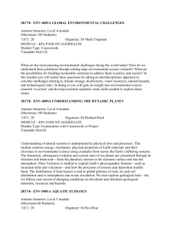 2017/8 - ENV-4001A GLOBAL ENVIRONMENTAL CHALLENGES