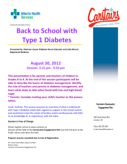 Back to School with Type 1 Diabetes