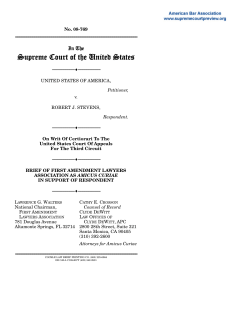 Brief of respondent for United States v. Stevens, 08-769