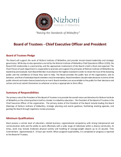 Board of Trustees - Chief Executive Officer and President