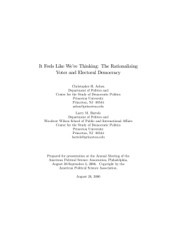 It Feels Like Weqre Thinking: The Rationalizing Voter and