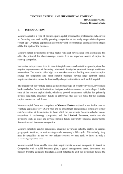 Horacio Bernardes Neto Paper Venture Capital HBN 2